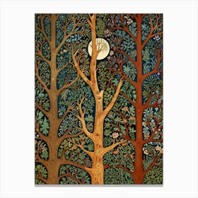 William Morris Moonlight In The Trees 7 Canvas Print