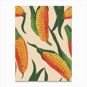 Abstract Corn Pattern Illustration 1 Canvas Print