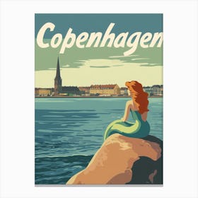 Aihrgdesign A Retro Travel Poster For Copenhagen Featuring Th 8a327d0a Bed3 43fd Aa53 E92c04390af2 0 Canvas Print