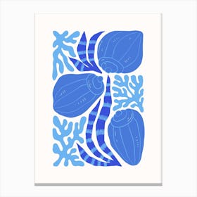 Blue Shells Canvas Print