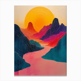 Sunset In The Mountains 42 Canvas Print