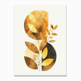 Gold Leaf Letter S Canvas Print