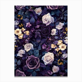 Purple Roses Wallpaper 1 Canvas Print