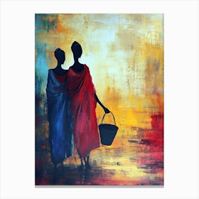 Boho Reverie; Sahara Women | Africa Canvas Print