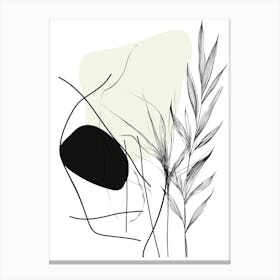 Abstract Black And White Painting 2 Canvas Print