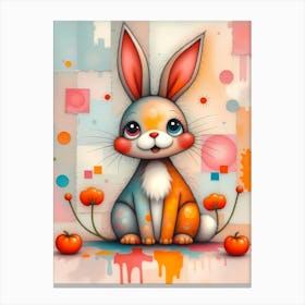 Sir Flutterpaws: A Baby Rabbit Artwork For Kids Canvas Print