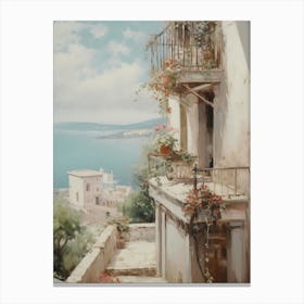 Balcony Overlooking The Sea 1 Canvas Print