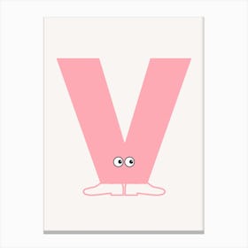 Alphabet Poster V Canvas Print