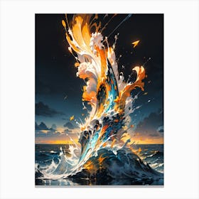 Wave Of Fire Canvas Print