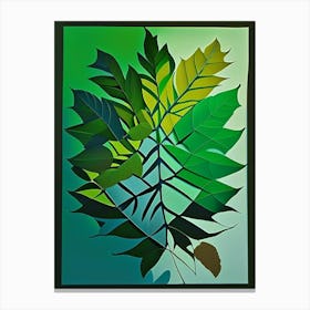 Tree Of Heaven Leaf Vibrant Inspired Canvas Print