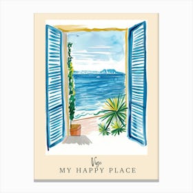 My Happy Place Vigo 1 Travel Poster Canvas Print