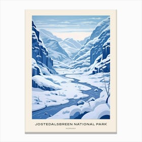 Jostedalsbreen National Park Norway 5 Poster Canvas Print
