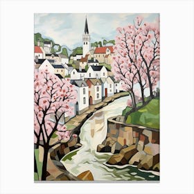 Portmeirion (Wales) Painting 3 Canvas Print