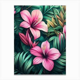 Tropical Floral Canvas Print