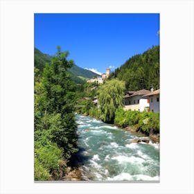 River in the Alps Canvas Print