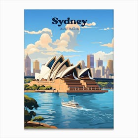 Sydney Australia Opera House Modern Travel Art Canvas Print