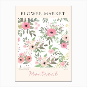 Flower Market Montreal Canvas Print