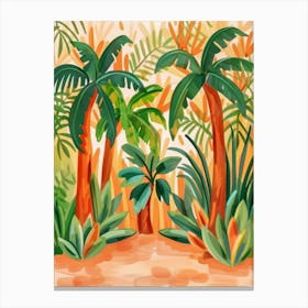 Watercolor Tropical Background 1 Canvas Print