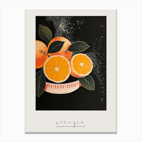 Art Deco Oranges Poster Canvas Print