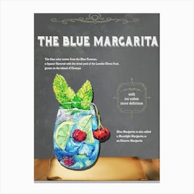 The Blue Margarita Canvas Print