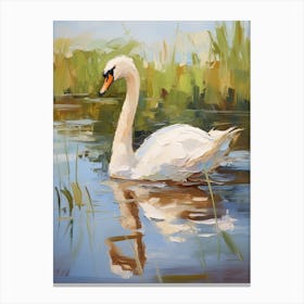 Bird Painting Swan 2 Canvas Print