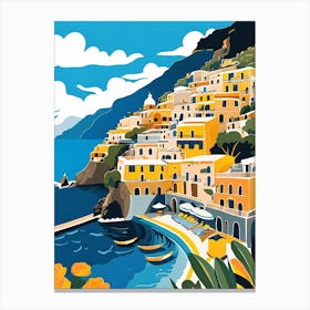 Summer In Positano Painting (189) Canvas Print