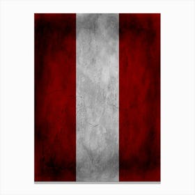 Peru Flag Texture Canvas Print