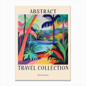 Abstract Travel Collection Poster French Guiana 3 Canvas Print