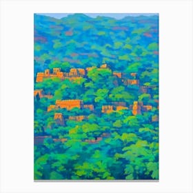 Ranthambore National Park India Blue Oil Painting 1  Canvas Print