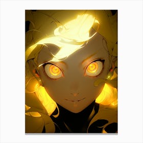 Girl With Yellow Eyes Canvas Print