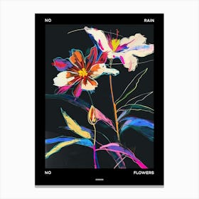 No Rain No Flowers Poster Cosmos 3 Canvas Print