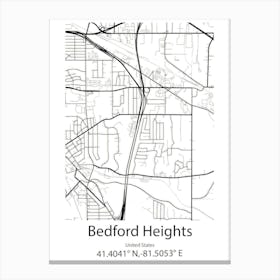 Bedford,United Kingdom Minimalist Map Toile