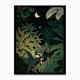 Jungle Night 4 Rousseau Inspired Canvas Print
