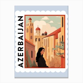 Azerbaijan 2 Travel Stamp Poster Canvas Print