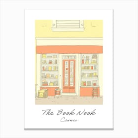 Cannes The Book Nook Pastel Colours 1 Poster Canvas Print