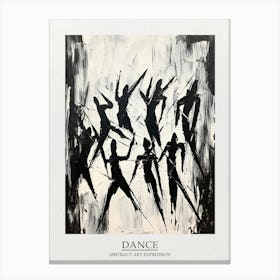 Dance Abstract Black And White 3 Poster Canvas Print