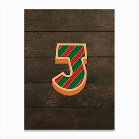 Gingerbread Christmas Letters Living Room Holiday Display 10 Canvas Print