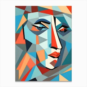 Geometric Portrait Of A Woman 1 Canvas Print