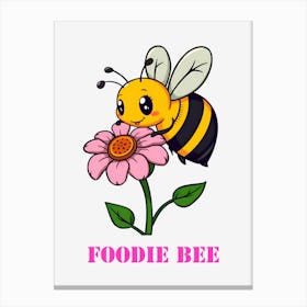 Foodie Bee Canvas Print