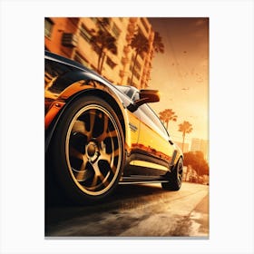 American Muscle Car In The City 020 Canvas Print