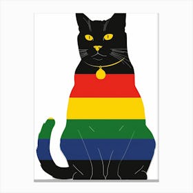 Rainbow Cat 3 Canvas Print