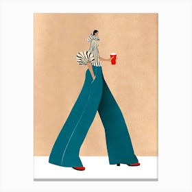 Woman Walking Canvas Print