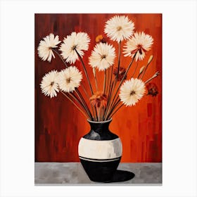 Bouquet Of Autumn Hawkbit Flowers, Autumn Florals Painting 0 Canvas Print