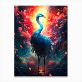 Blue Stork Canvas Print