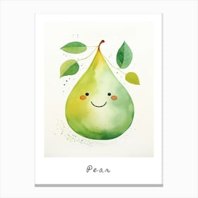 Friendly Kids Pear 1 Poster Canvas Print