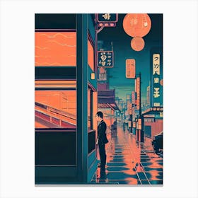 City At Night 1 Canvas Print