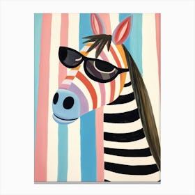 Little Horse 1 Wearing Sunglasses Canvas Print