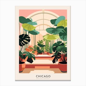 Garfield Park Conservatory 2 Chicago Colourful Travel Poster Canvas Print