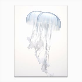Moon Jellyfish Simple Painting 6 Canvas Print