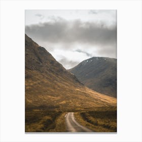 Empty Road In Scotland 2 Canvas Print